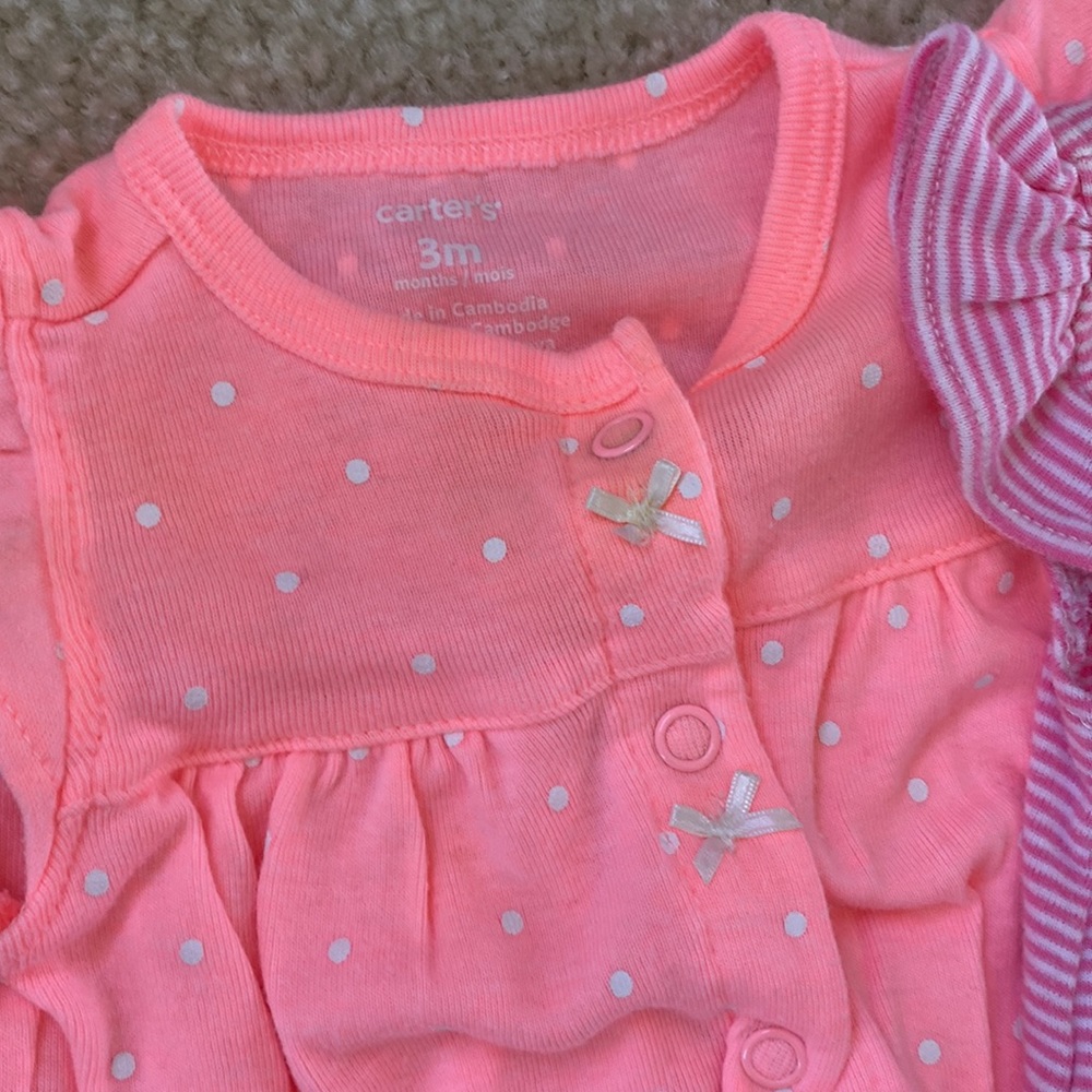 Gently worn carters Onsie/ dress bundle size 3 months - Picture 4 of 12